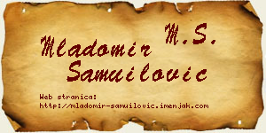 Mladomir Samuilović vizit kartica